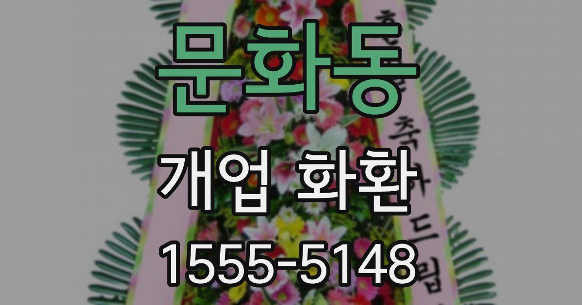 문화동 개업 화환