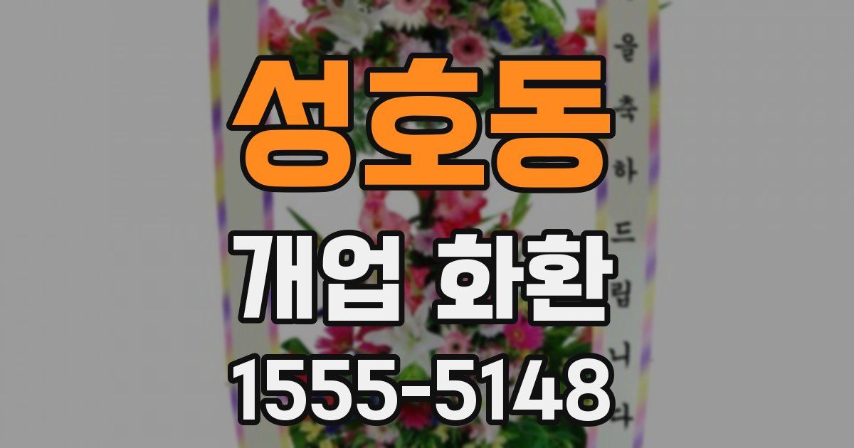 성호동 개업 화환