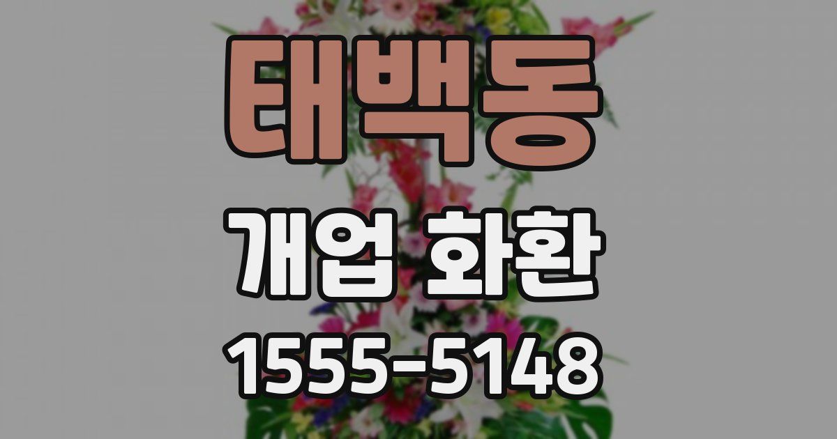 태백동 개업 화환