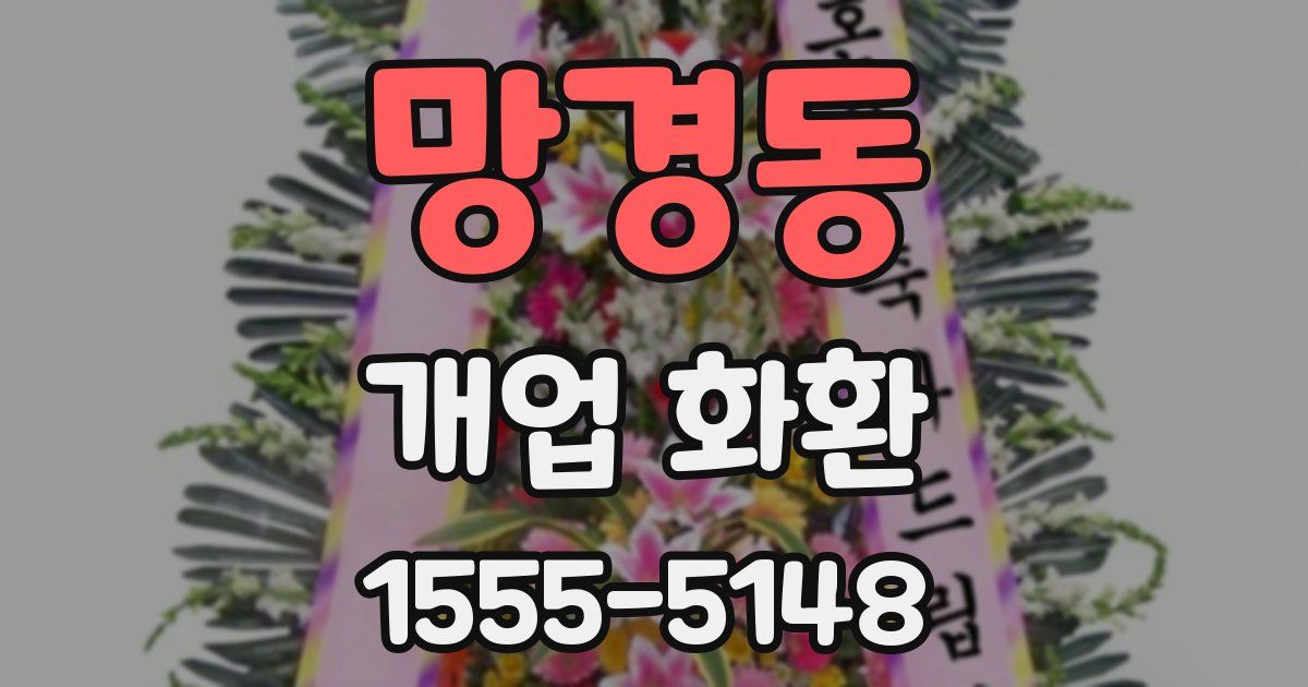 망경동 개업 화환