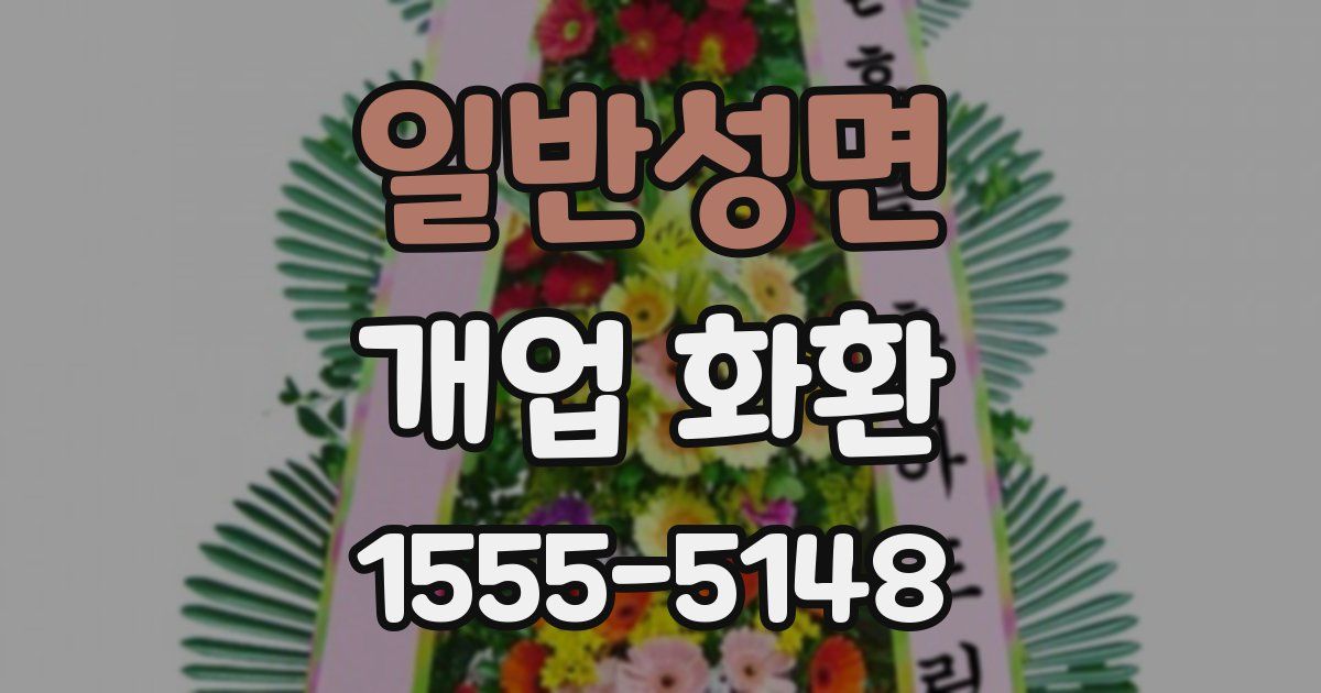 일반성면 개업 화환