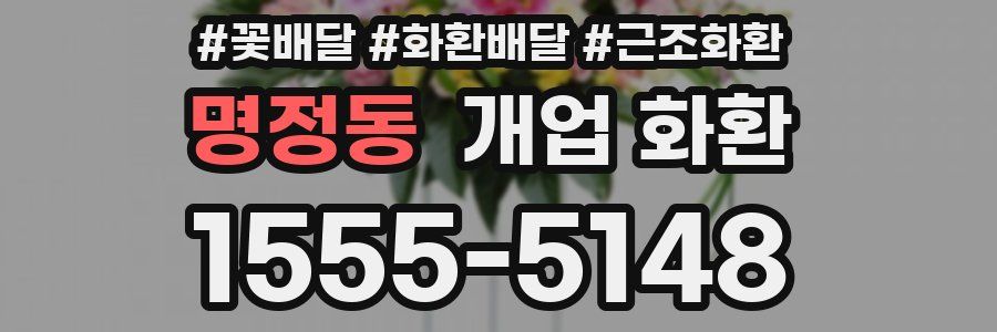 명정동 개업 화환