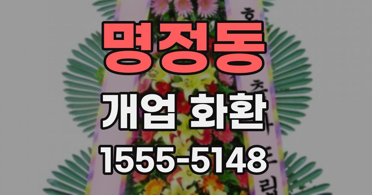 명정동 개업 화환