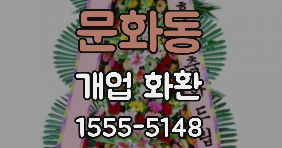 문화동 개업 화환
