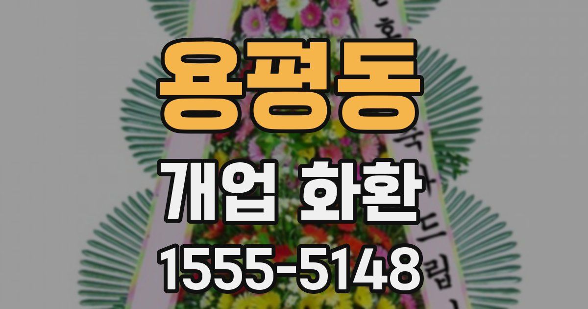 용평동 개업 화환