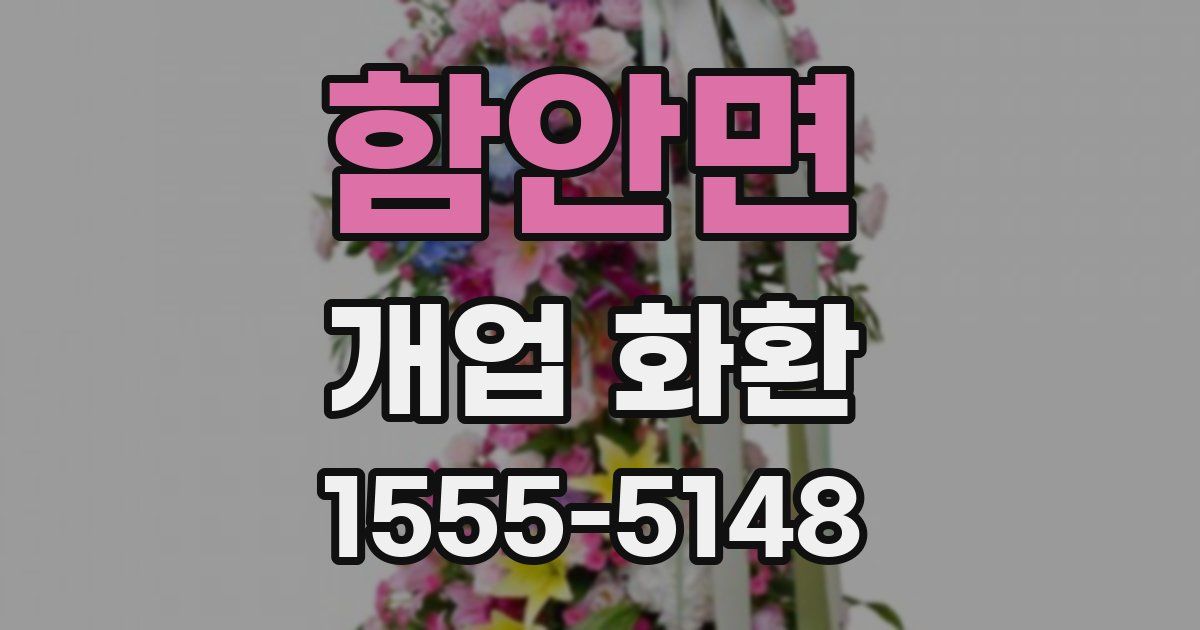 함안면 개업 화환