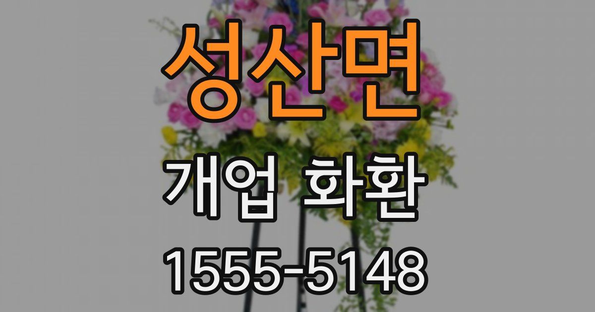 성산면 개업 화환