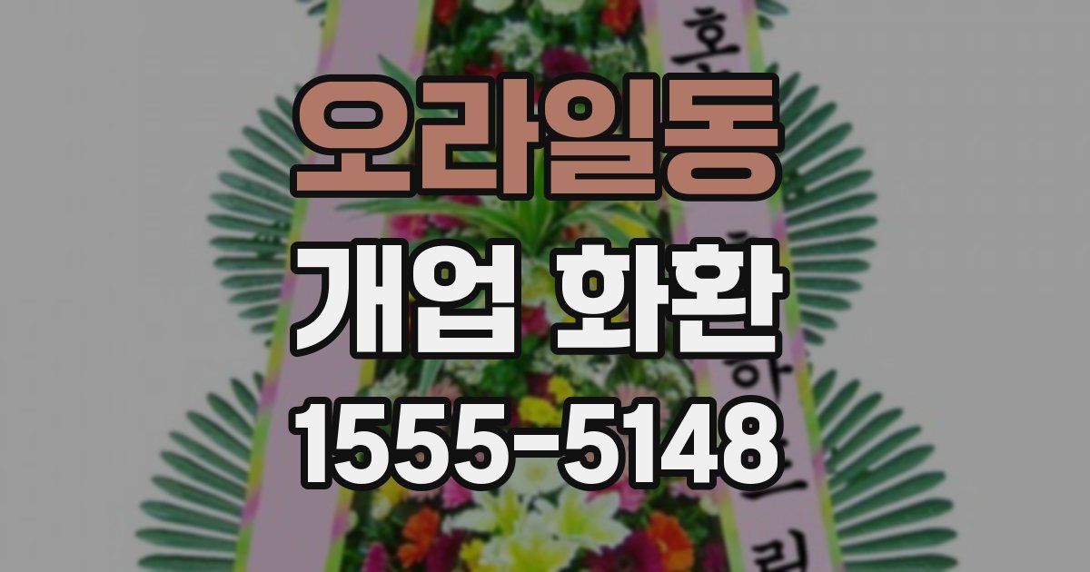 오라일동 개업 화환