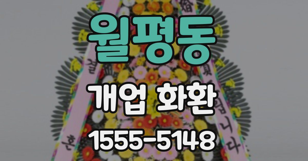 월평동 개업 화환