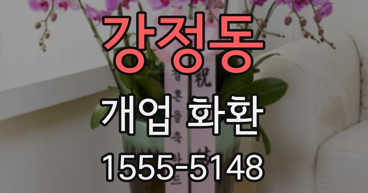 강정동 개업 화환