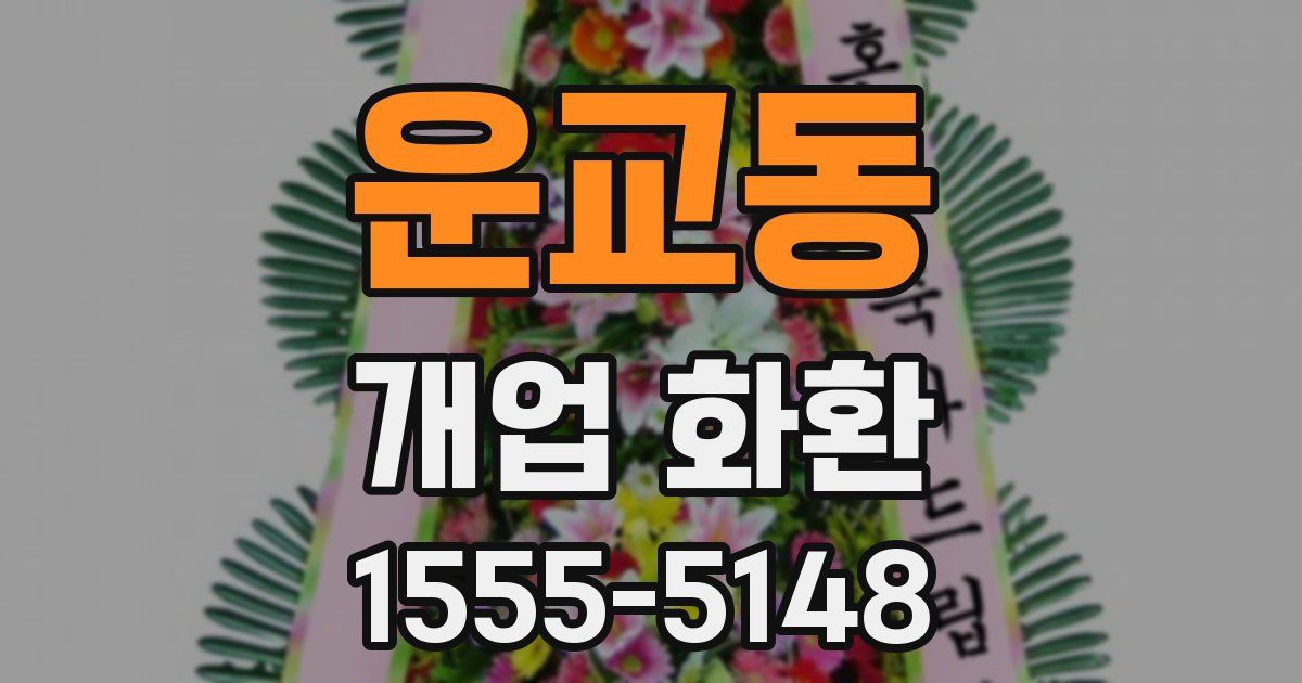 운교동 개업 화환