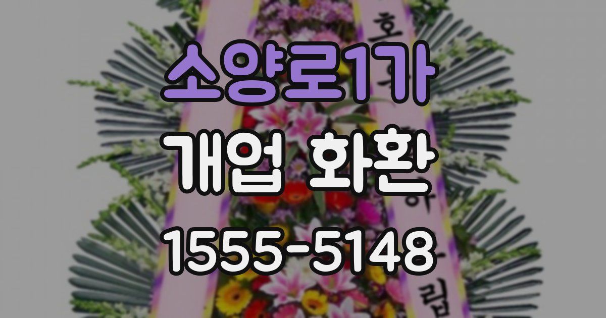 소양로1가 개업 화환