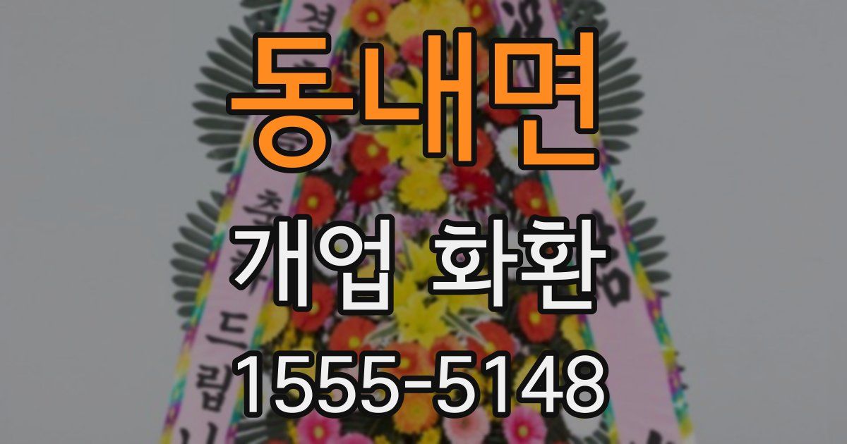 동내면 개업 화환