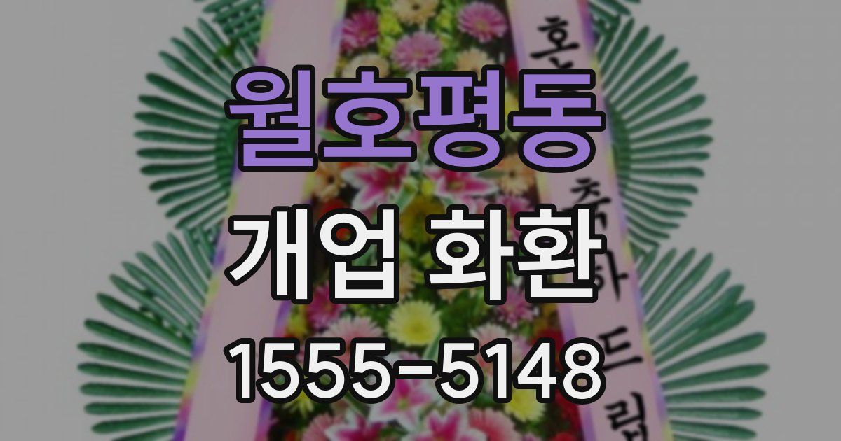 월호평동 개업 화환