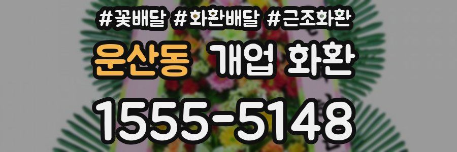 운산동 개업 화환