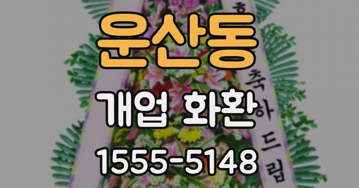 운산동 개업 화환