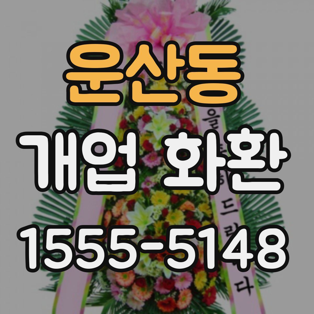 운산동 개업 화환