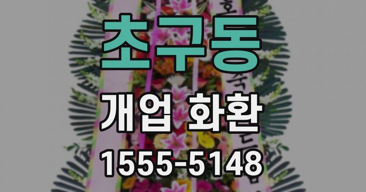 초구동 개업 화환