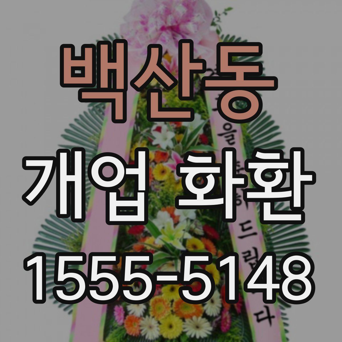 백산동 개업 화환