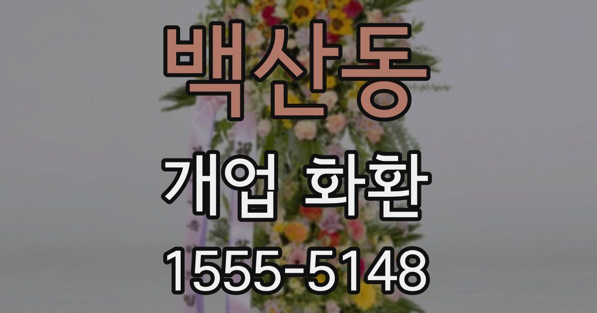 백산동 개업 화환