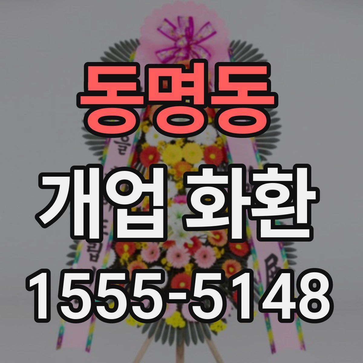 동명동 개업 화환