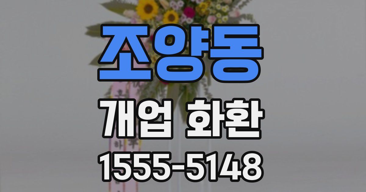 조양동 개업 화환