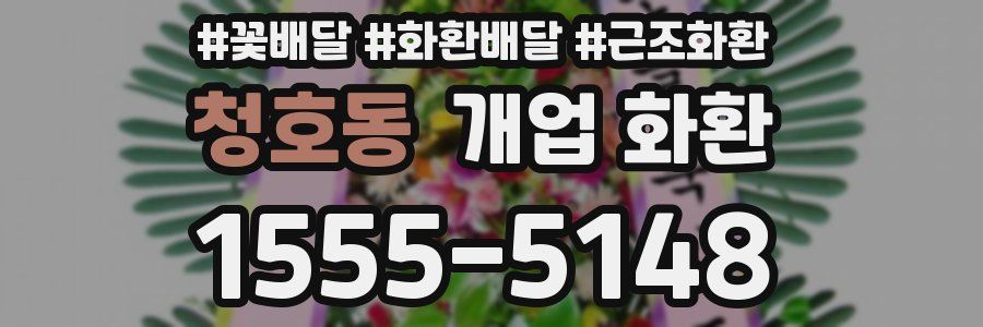 청호동 개업 화환