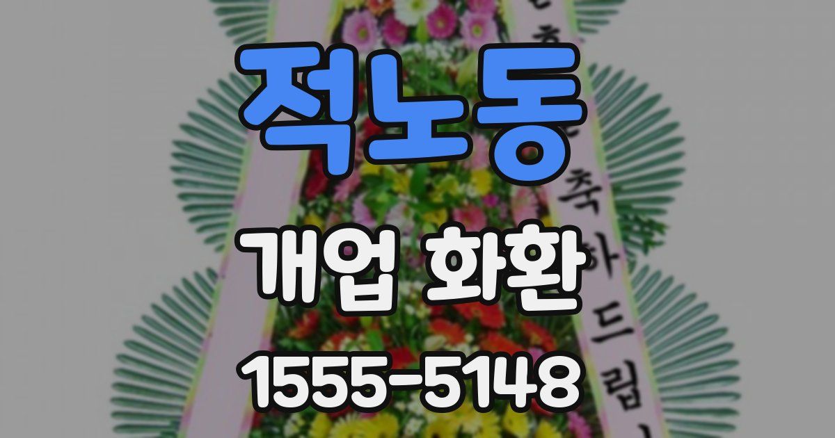 적노동 개업 화환