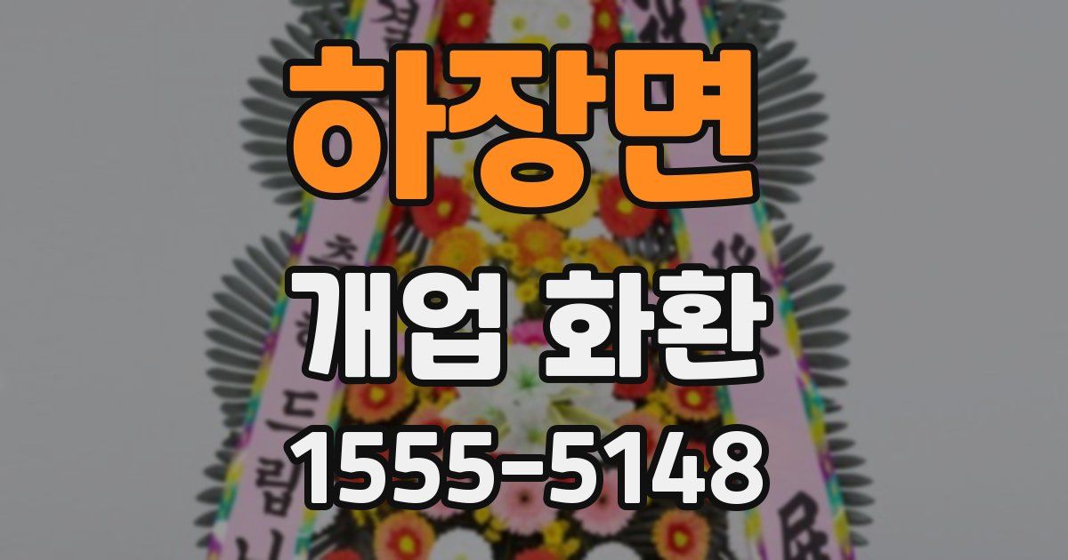 하장면 개업 화환