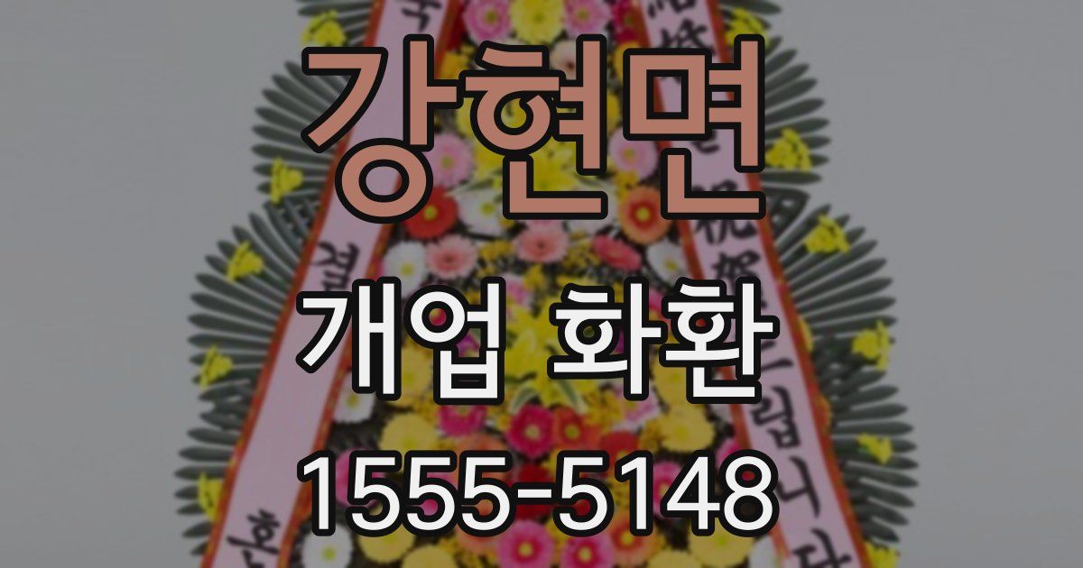 강현면 개업 화환