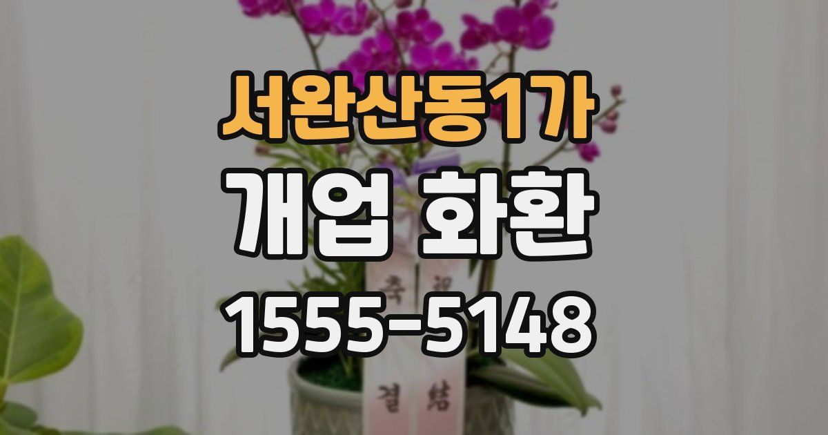 서완산동1가 개업 화환