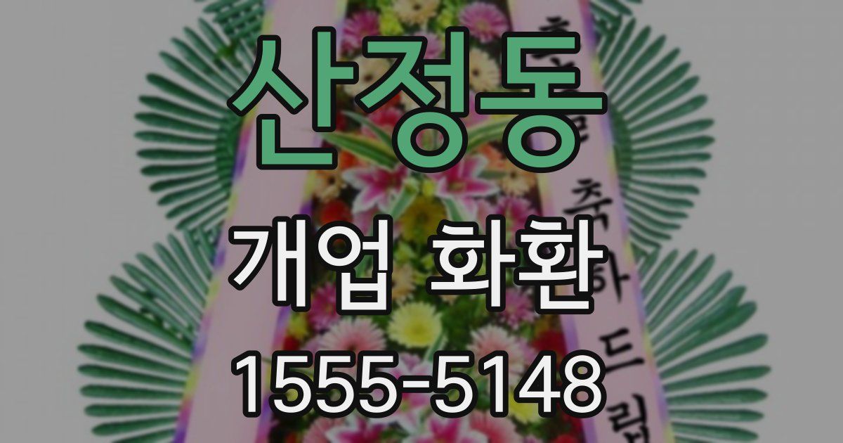 산정동 개업 화환