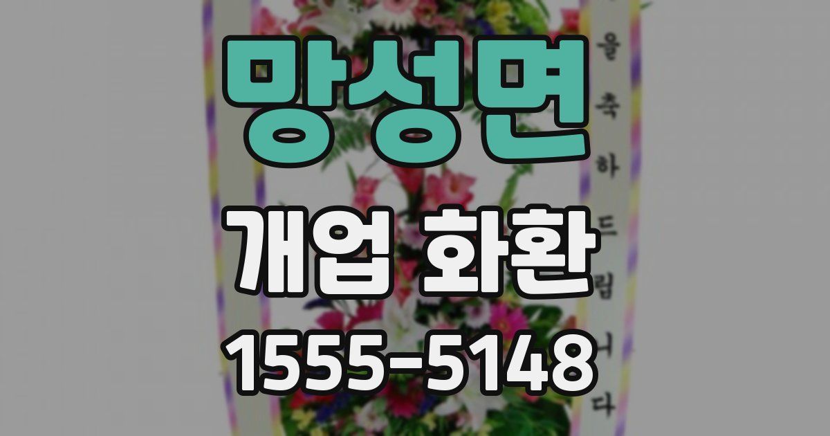 망성면 개업 화환