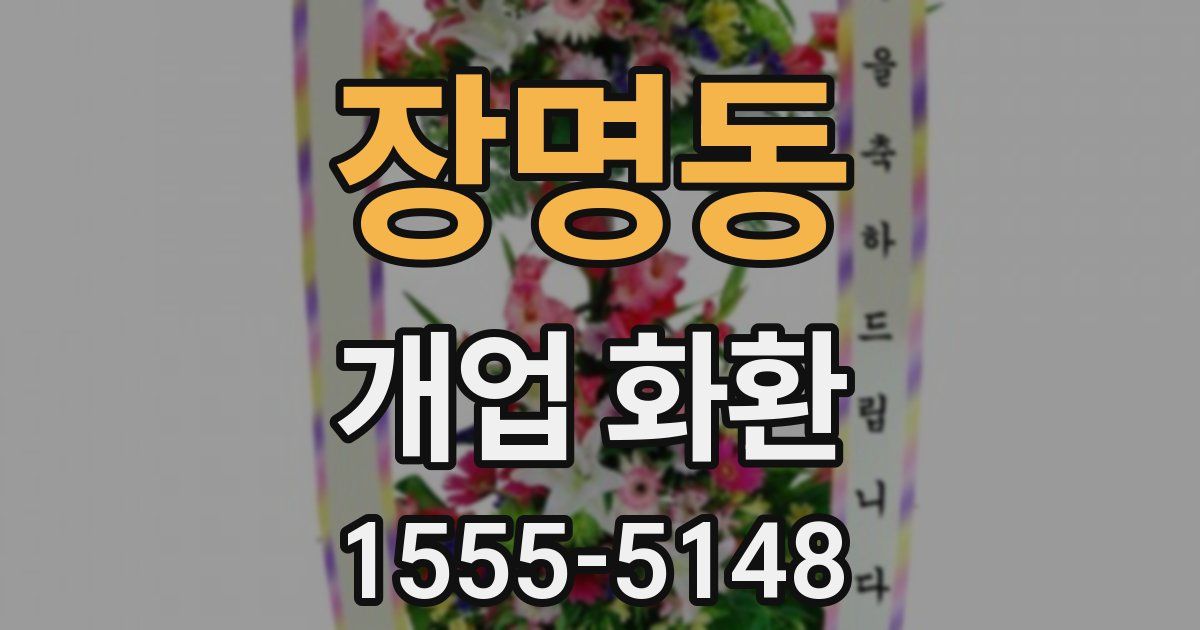 장명동 개업 화환