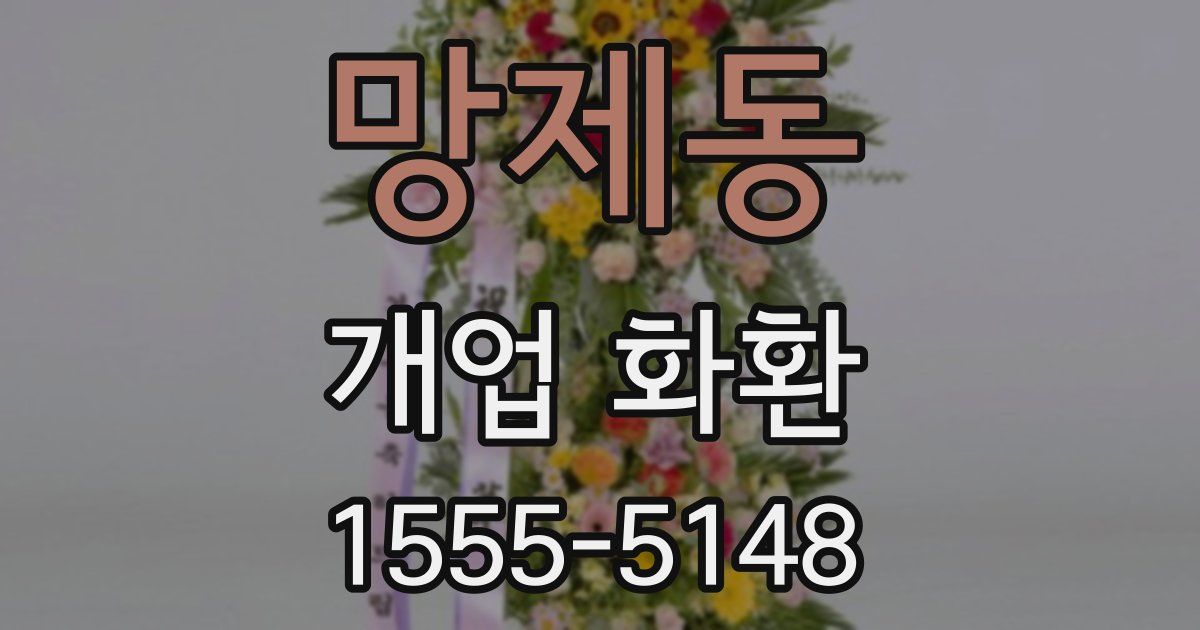 망제동 개업 화환