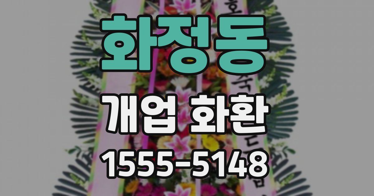 화정동 개업 화환