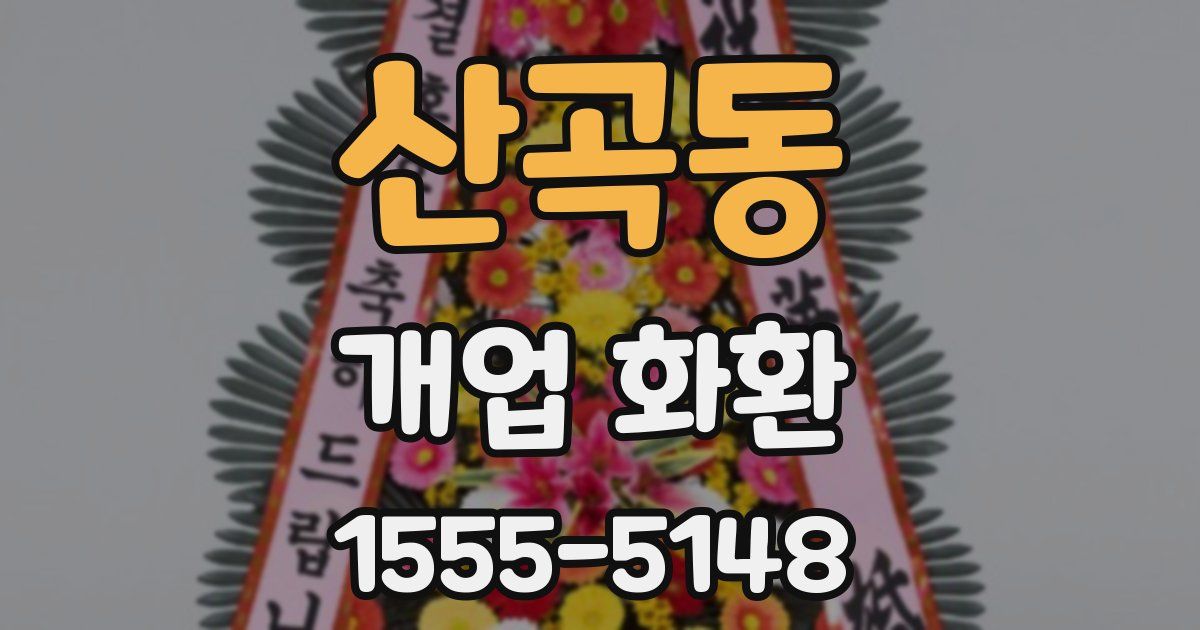 산곡동 개업 화환