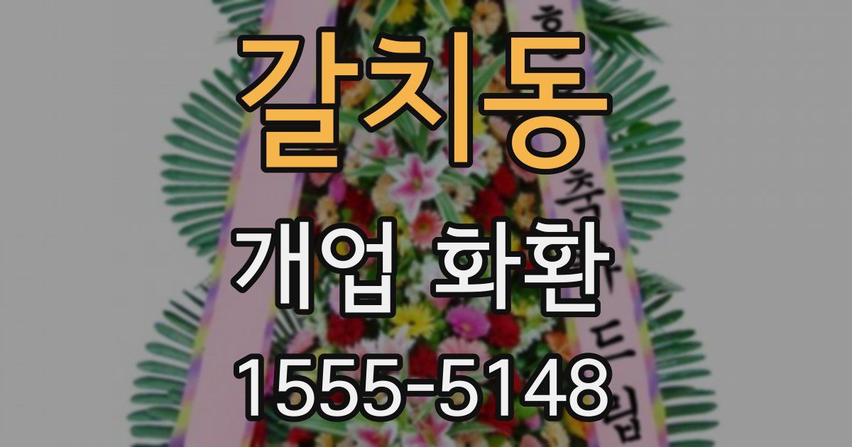 갈치동 개업 화환