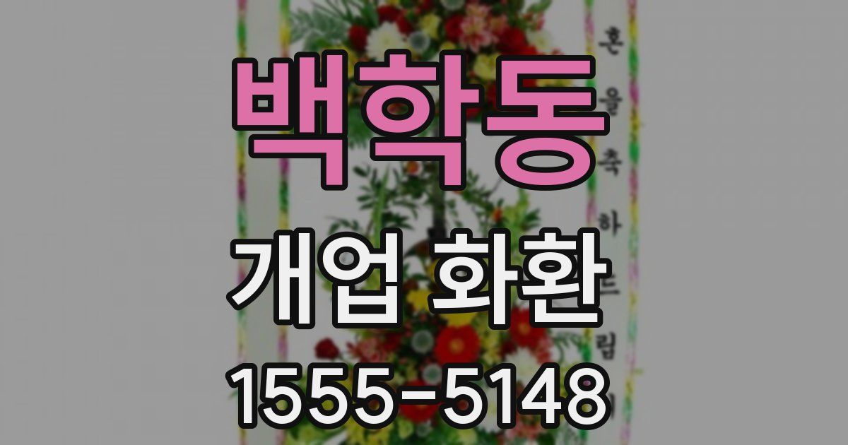 백학동 개업 화환