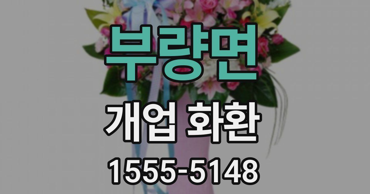 부량면 개업 화환