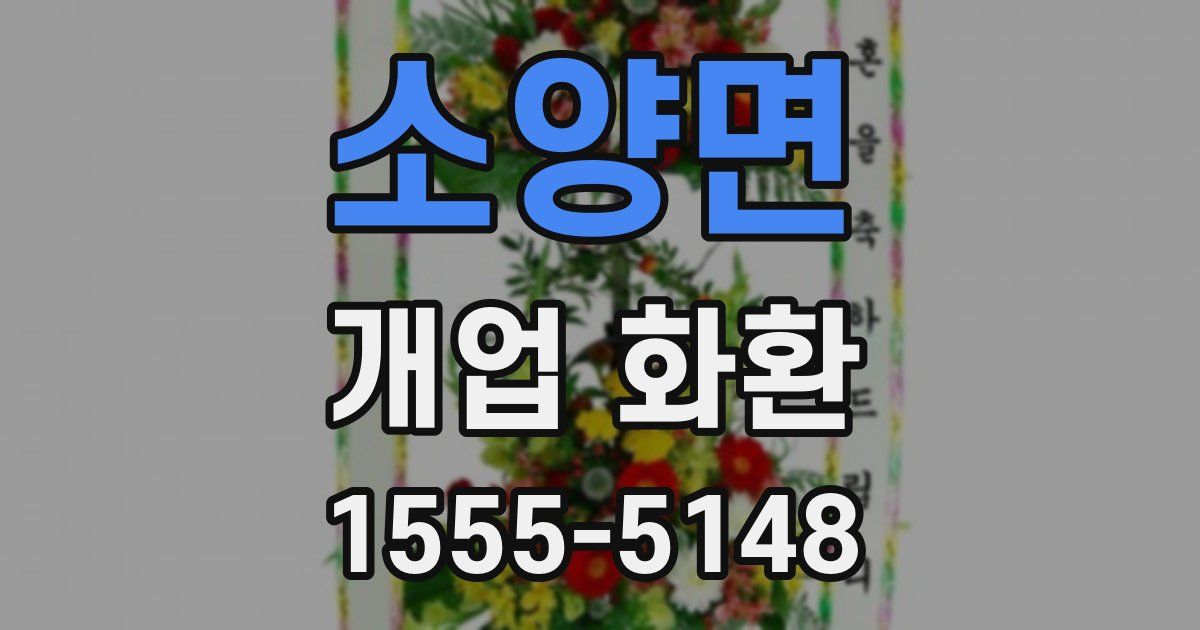 소양면 개업 화환