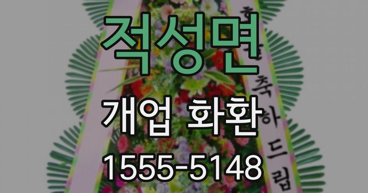 적성면 개업 화환