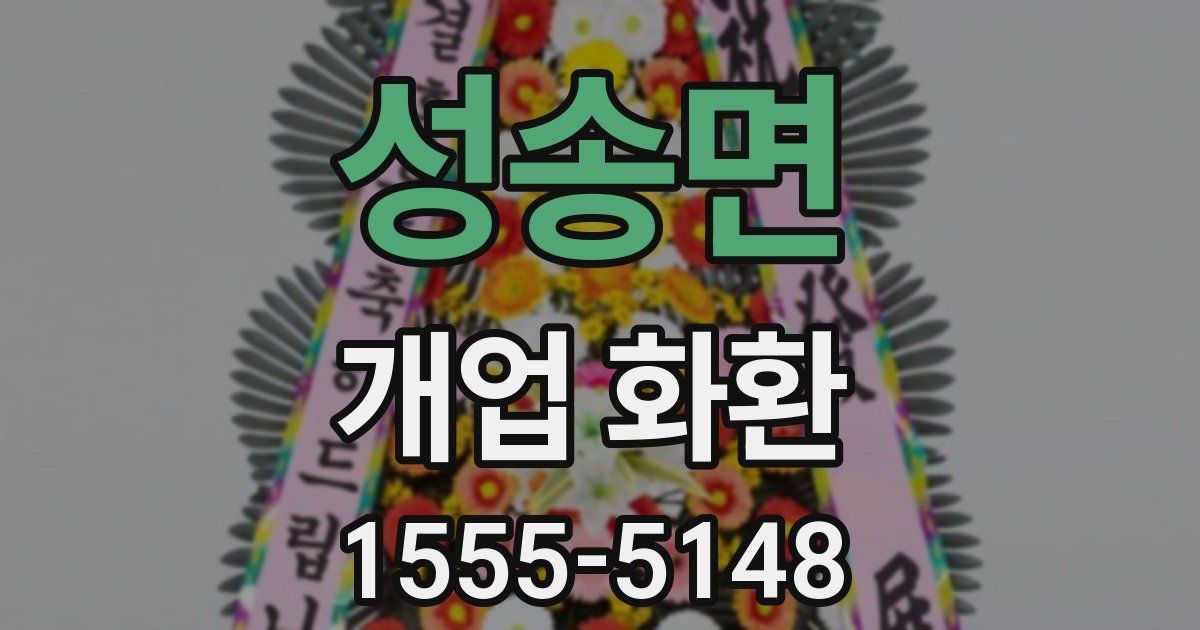 성송면 개업 화환