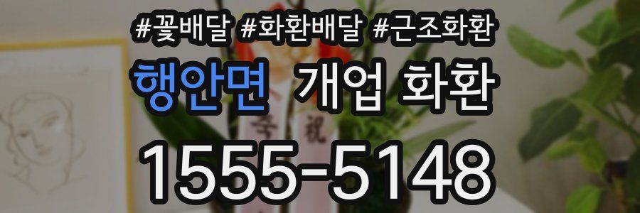 행안면 개업 화환
