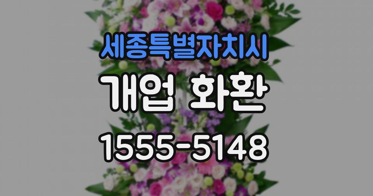 세종특별자치시 개업 화환