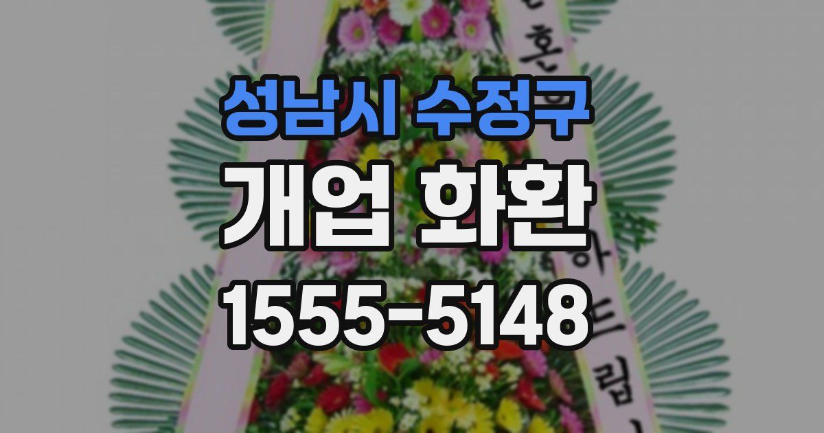 성남시 수정구 개업 화환