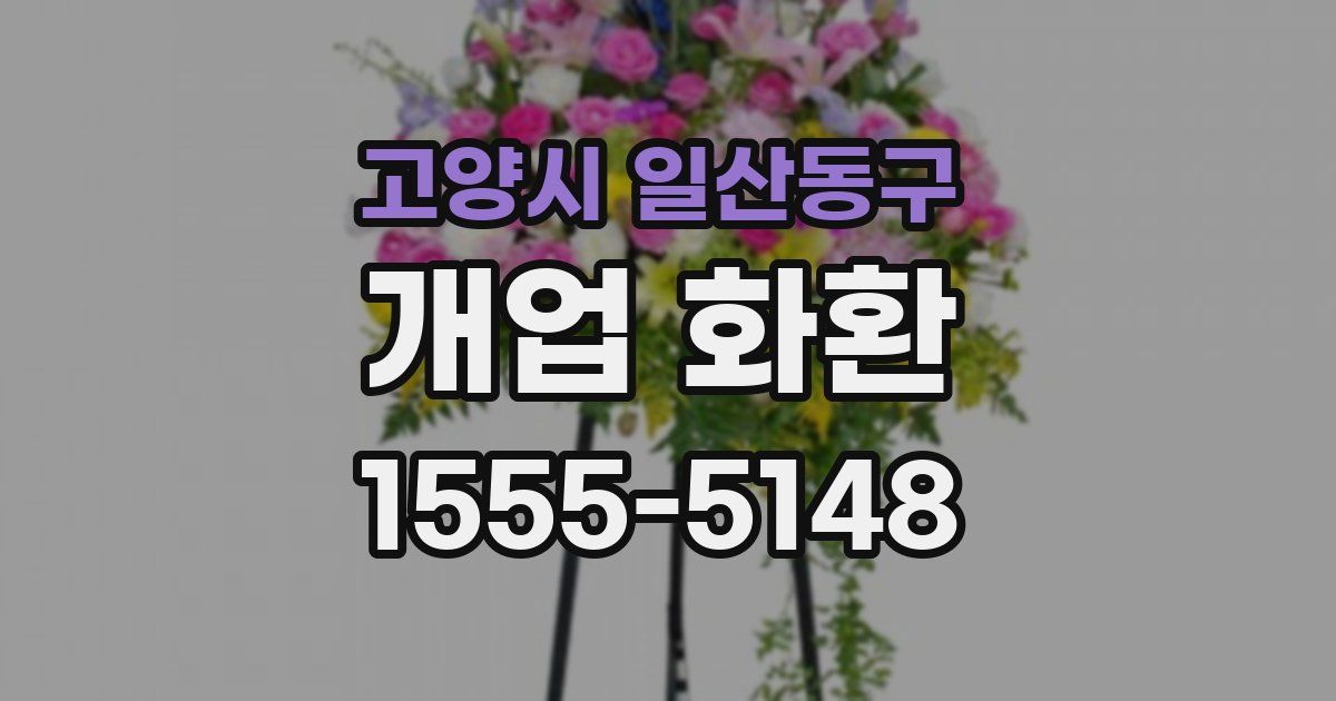 고양시 일산동구 개업 화환