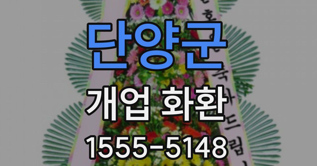 단양군 개업 화환