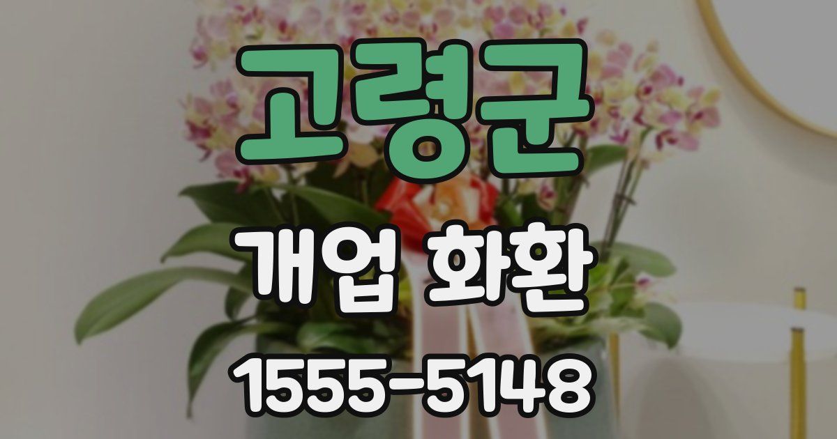 고령군 개업 화환