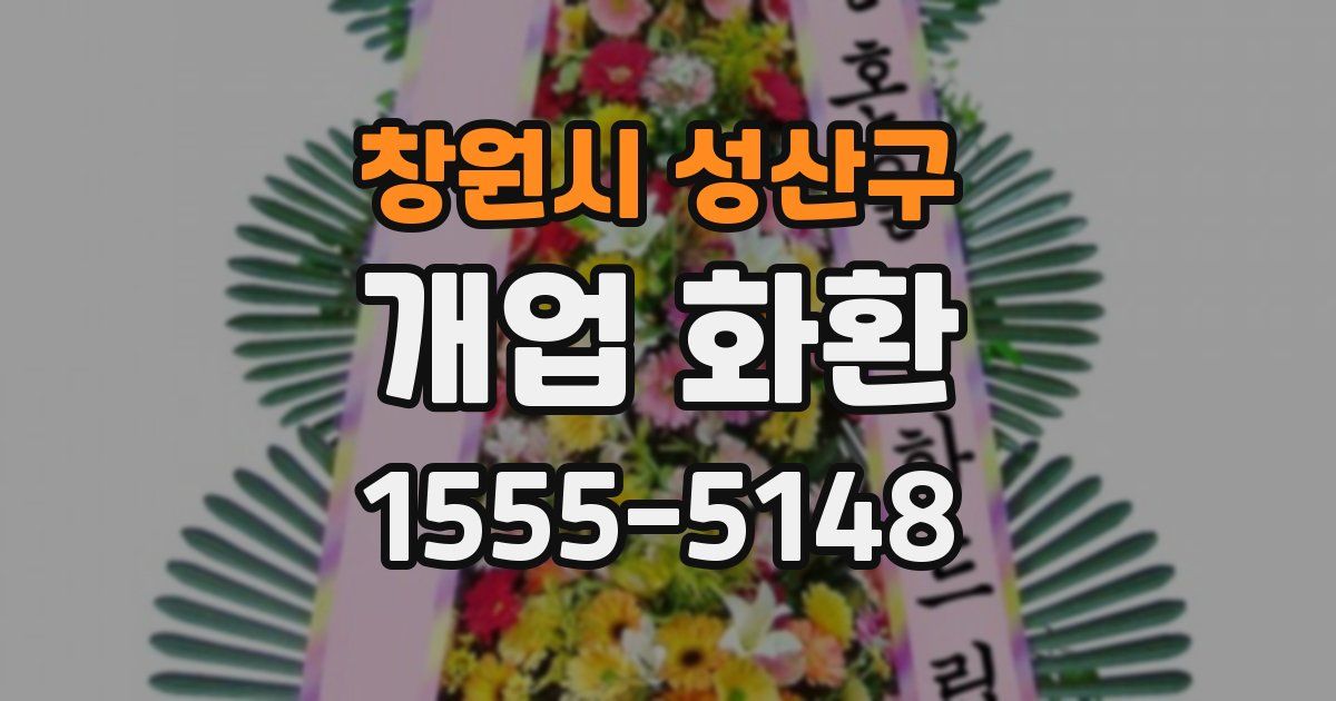창원시 성산구 개업 화환